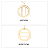 Triple Cutout Vertical Or Horizontal Coin Necklace