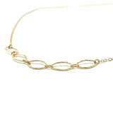 Five Hammered Link Necklace