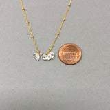 Three Herkimer Diamond Stone Necklace