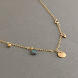 Mixed Disc with Labradorite and Swarovski Crystal Necklace