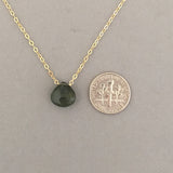 Moss Aquamarine Stone Necklace