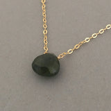 Moss Aquamarine Stone Necklace