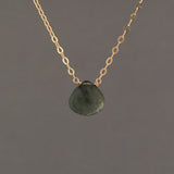 Moss Aquamarine Stone Necklace