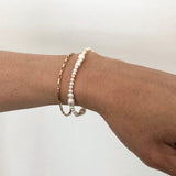 White Pearl and Bead Bracelet Bracelet