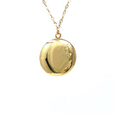 Large Round Gold Fill Locket Necklace