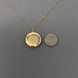 Large Round Gold Fill Locket Necklace