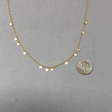 Scattered Dot Disc Gold Fill Necklace also in Rose Gold Fill and Sterling Silver