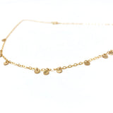 Scattered Dot Disc Gold Fill Necklace also in Rose Gold Fill and Sterling Silver