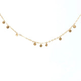 Scattered Dot Disc Gold Fill Necklace also in Rose Gold Fill and Sterling Silver