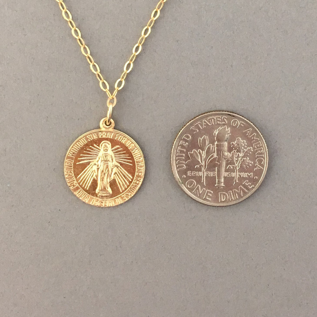 CIRCLE Virgin Mary Necklace JENNY and JUDE