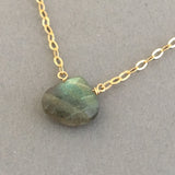 Labradorite TINY Drop Necklace