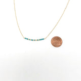 TURQUOISE Small Bar Morse Code Necklace