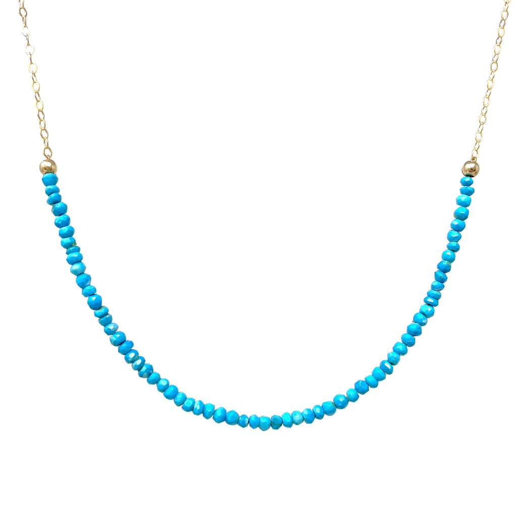Turquoise Half Circle Beaded Necklace