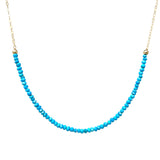 Turquoise Half Circle Beaded Necklace