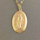 OVAL Virgin Mary Necklace