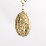 OVAL Virgin Mary Necklace