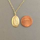 OVAL Virgin Mary Necklace