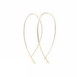 Flat Hooked Hoop Earrings