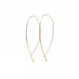 Flat Hooked Hoop Earrings