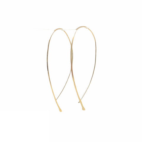 Flat Hooked Hoop Earrings