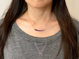 Real Purple Amethyst Ombre Beaded Necklace