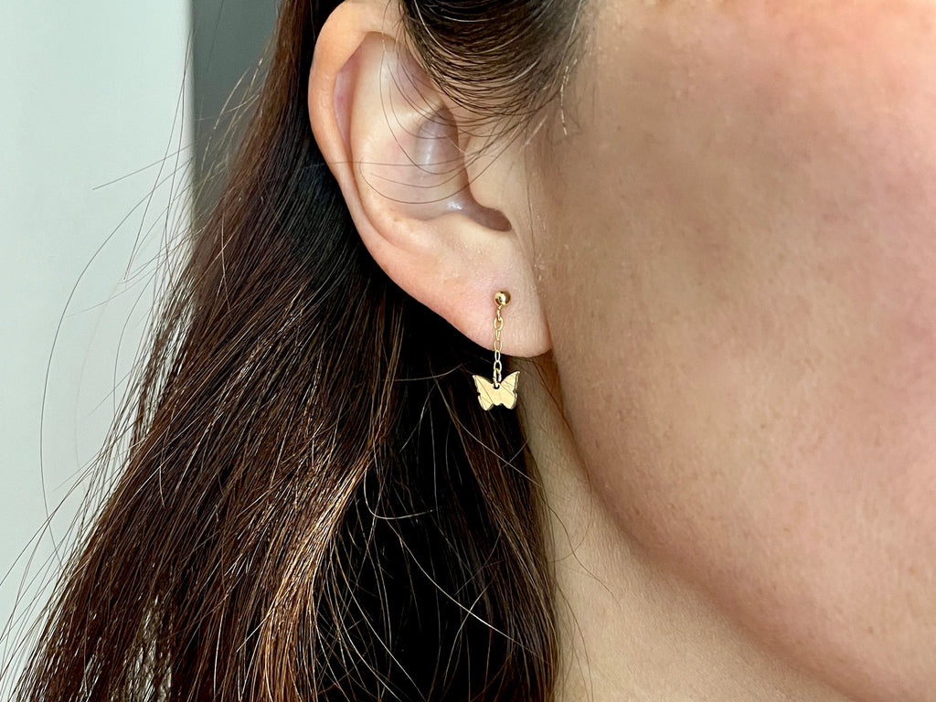Butterfly earrings dangle hotsell