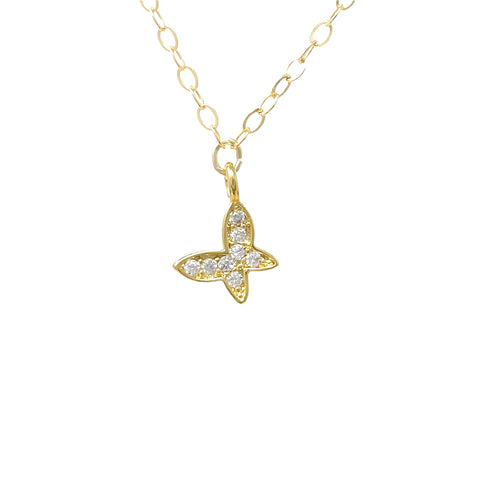 Butterfly with Crystals Necklace
