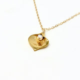 Calla Lily Petal With Stone Necklace