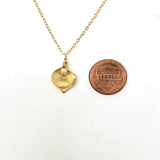 Calla Lily Petal With Stone Necklace