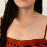 Calla Lily Petal With Stone Necklace