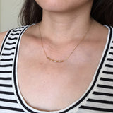 CITRINE Morse Code Necklace