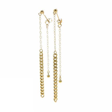 Curb Chain Post Earrings