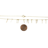 Dangling Hammered and Scattered Bar Necklace