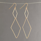 Double Diamond Link Earrings