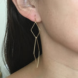 Double Diamond Link Earrings