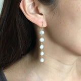 Five Pearl Drop Earrings