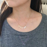 Five Gold Star Necklace also in Silver