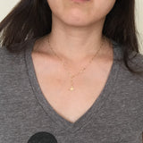 Single Star Bar Lariat Necklace available in Gold or Silver