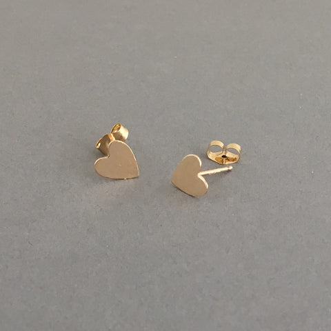 Small Heart Post Earrings