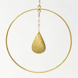 Hoop with Dangling Teardrop Earrings