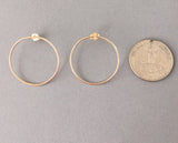 Large Circle Hoop Post Earrings