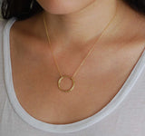Double Entwined Circle Necklace