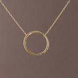 Double Entwined Circle Necklace