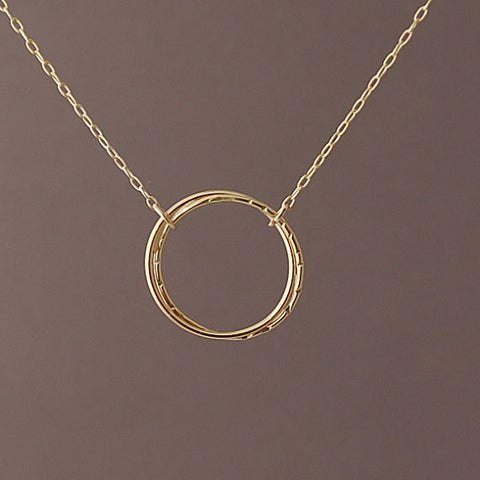 Double Entwined Circle Necklace