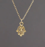 Hamsa w/Evil Eye Necklace