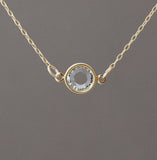 Single Clear Swarovski Crystal Necklace