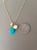 Turquoise and Pearl Necklace
