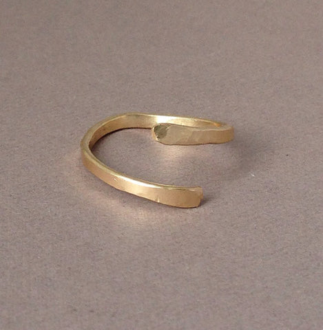 Twisted Hammered Ring