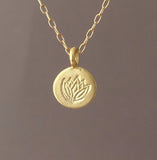 Lotus Stamp Necklace