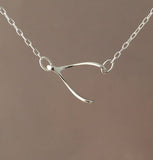 Sideways Wishbone Necklace